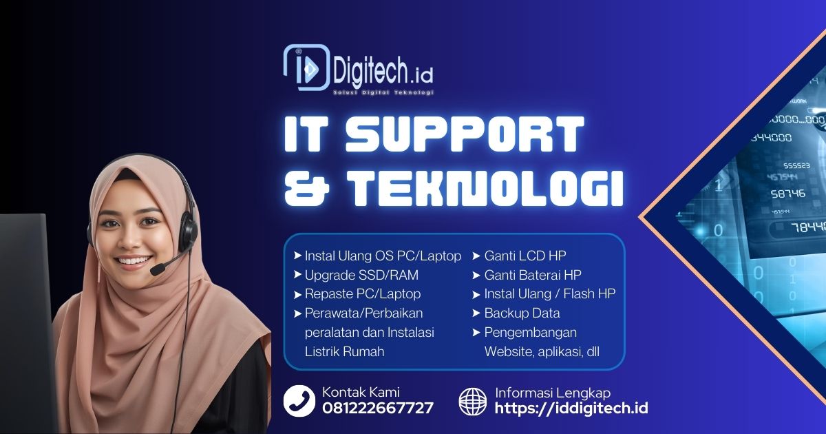 IT Support Jasa Perbaikan Hardware Software PC dan HP