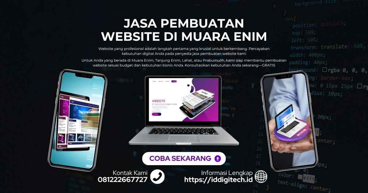 Jasa Pembuatan Website Muara Enim, Tanjung Enim, Lahat, Prabumulih