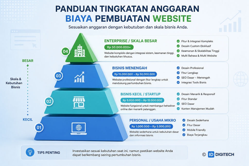 Panduan Tingkatan Anggaran Biaya Pembuatan Website Berdasarkan Skala Bisnis