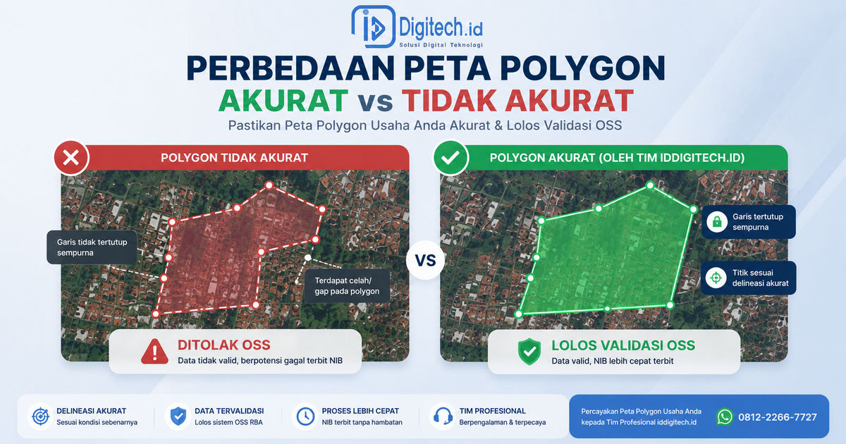 Perbedaan Peta Polygon Akurat Dan Tidak Akurat Untuk OSS Oleh Jasa Peta Polygon Profesional