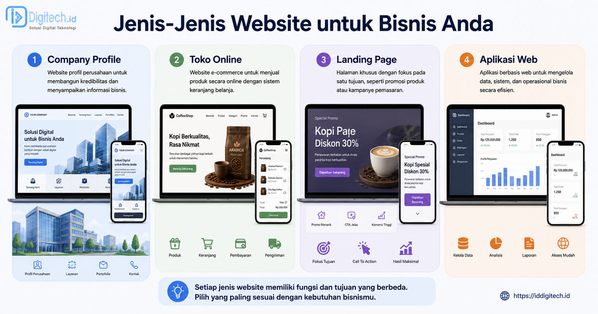 Jenis Jenis Website Untuk Bisnis